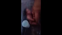 Cum in pussy blowjob boy's ass lick in bathroom