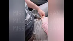 A stranger picks up a beautiful student on the street and pays him for the ride by giving him a handjob