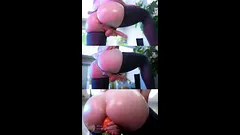 Femboy bunny rides giant carrot