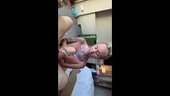 Facial Bikini squirting fuck with stranger while husband is at pool