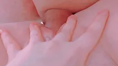 Learning to suck his head at a slow rhythm