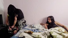 My stepsister caught her friend grabbing my dick