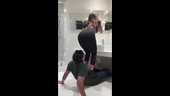 Using my human chair before going out with my boyfriend
