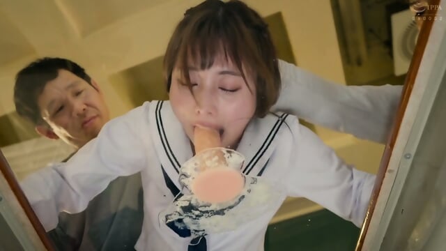 Japanese Girl Gets Head Shoved Down On Dildo
