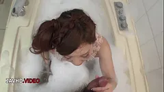 Rei Mizuna's Hot Asian Blowjob in Steamy Bath