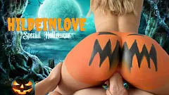 Hildeinlove – For Halloween, I fuck my slut’s ass while she’s dressed as a pumpkin and fill her with cum