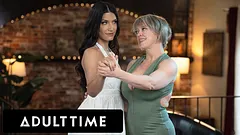 ADULT TIME - Trans Zariah Aura Practices Dance With MILF Dee Williams & Gives In To Temptation