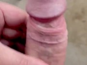 at the end of work free the dick from the boxers and quickly jerk off until he squirts out everythin