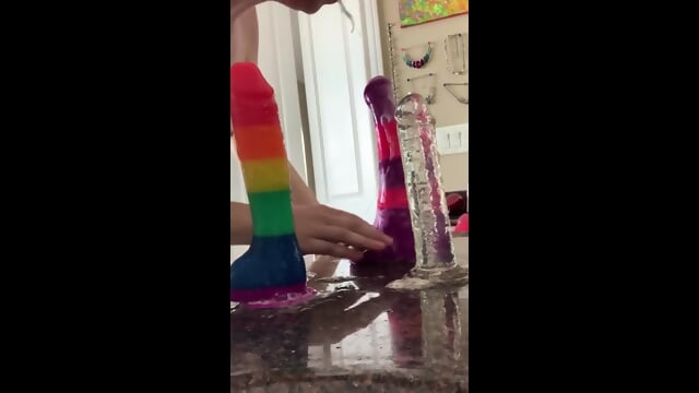 Throat VS 3 Dildos - (too Much Mess)