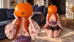 My stepsister got stuck in a pumpkin