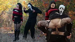 Kinky Goth Shows Ghostface Real Pleasure - ATM & Facial